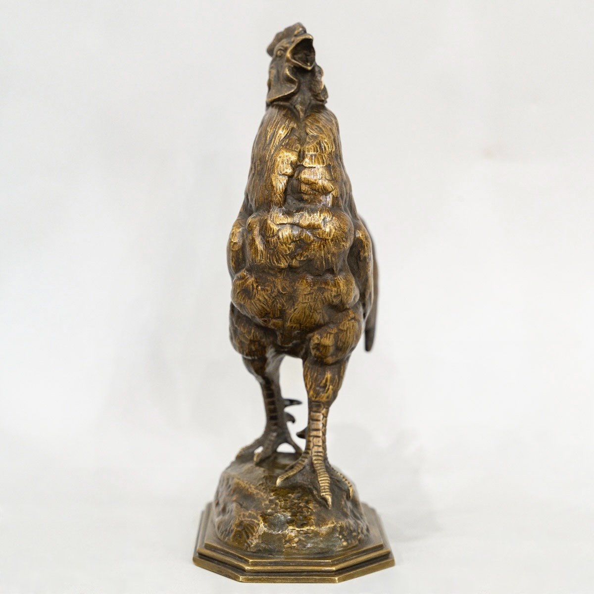 Sculpture- Le Coq , Alfred Barye (1839-1895) - Bronze-photo-4