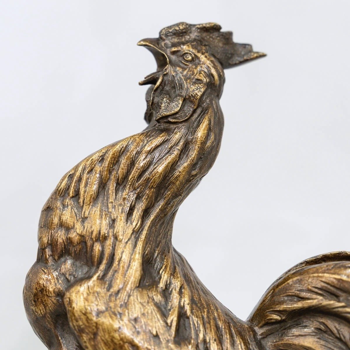 Sculpture- Le Coq , Alfred Barye (1839-1895) - Bronze-photo-3