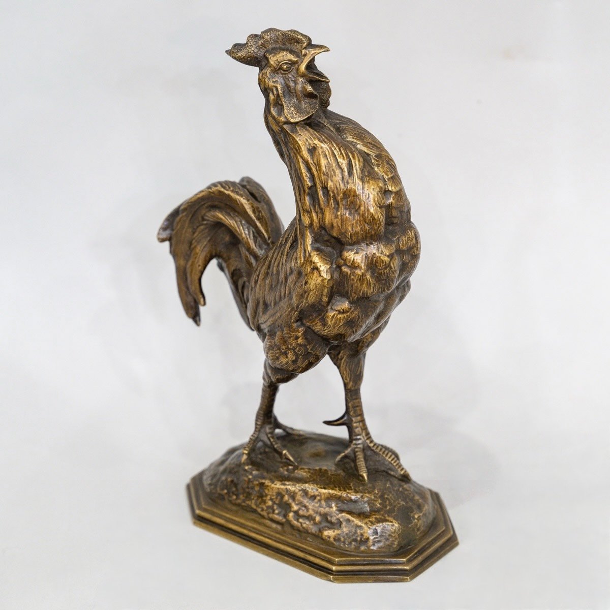 Sculpture- Le Coq , Alfred Barye (1839-1895) - Bronze-photo-1