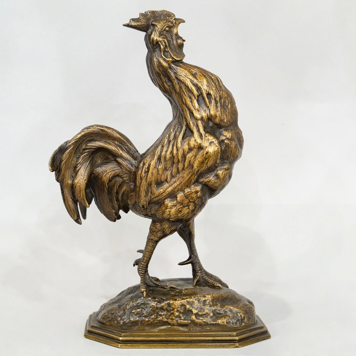 Sculpture- Le Coq , Alfred Barye (1839-1895) - Bronze-photo-2