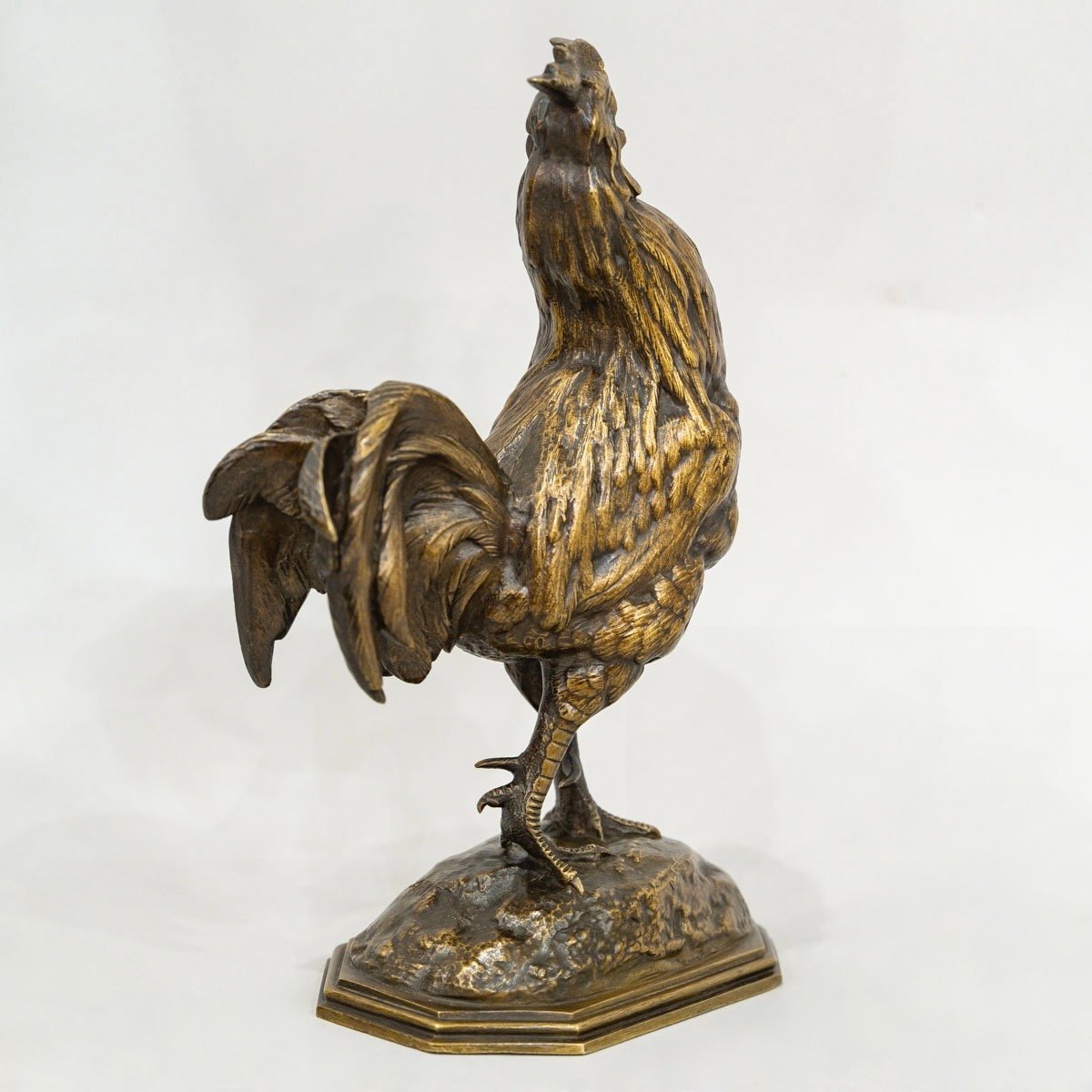 Sculpture- Le Coq , Alfred Barye (1839-1895) - Bronze-photo-3