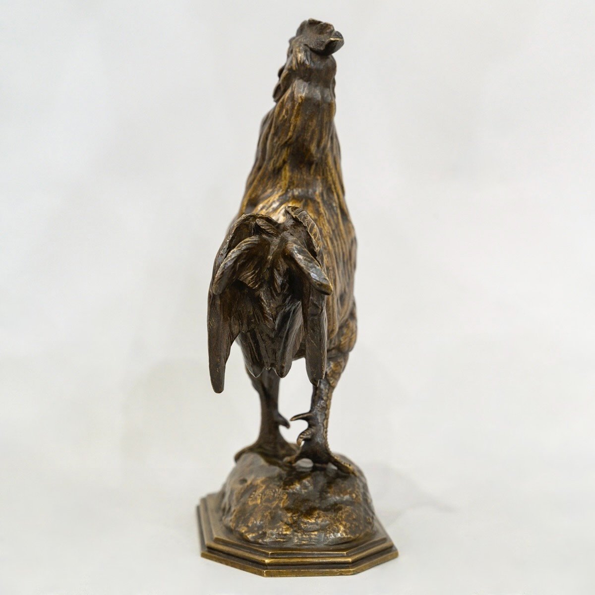 Sculpture- Le Coq , Alfred Barye (1839-1895) - Bronze-photo-4