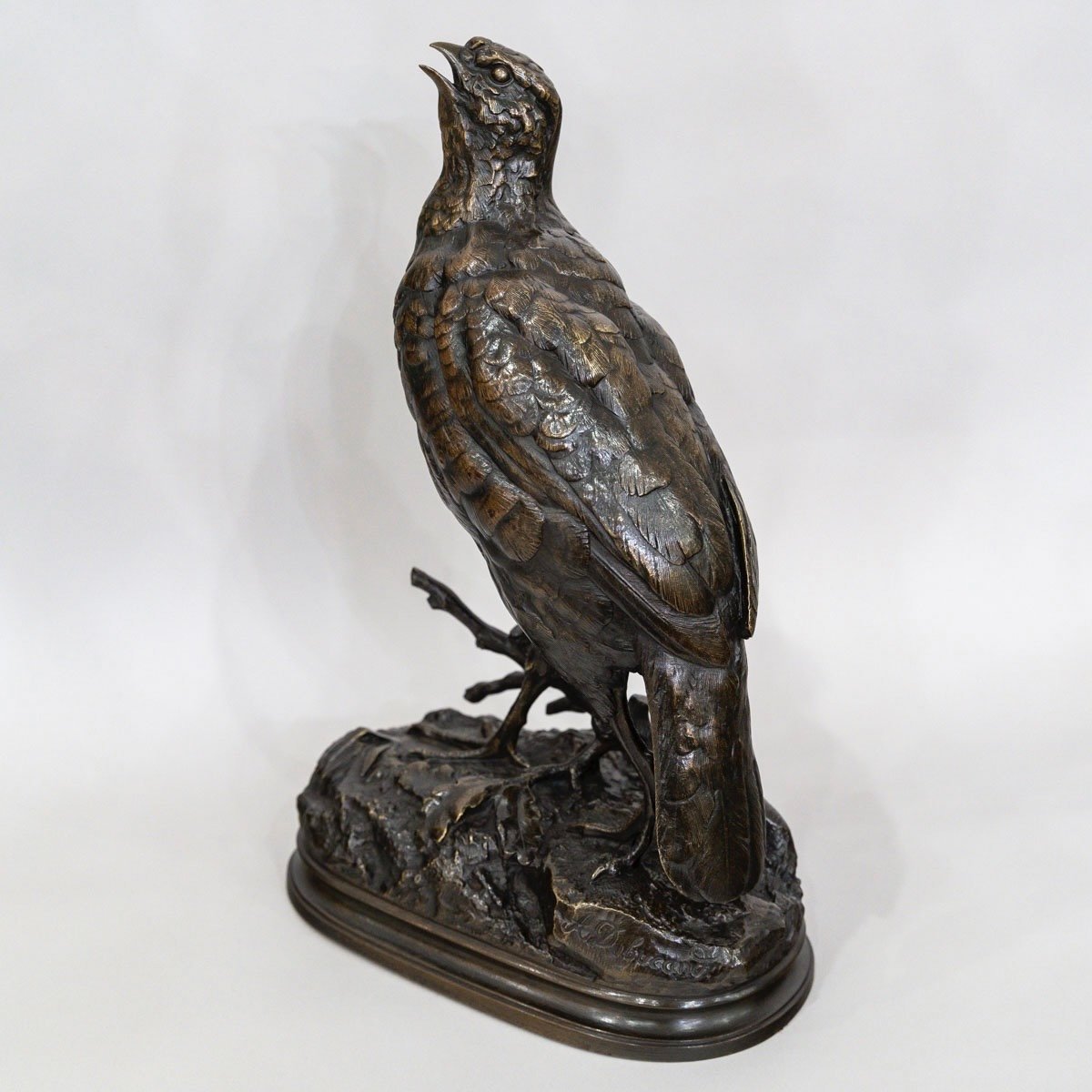 Sculpture - The Partridge , Alfred Dubucand (1828 - 1894) - Bronze -photo-2