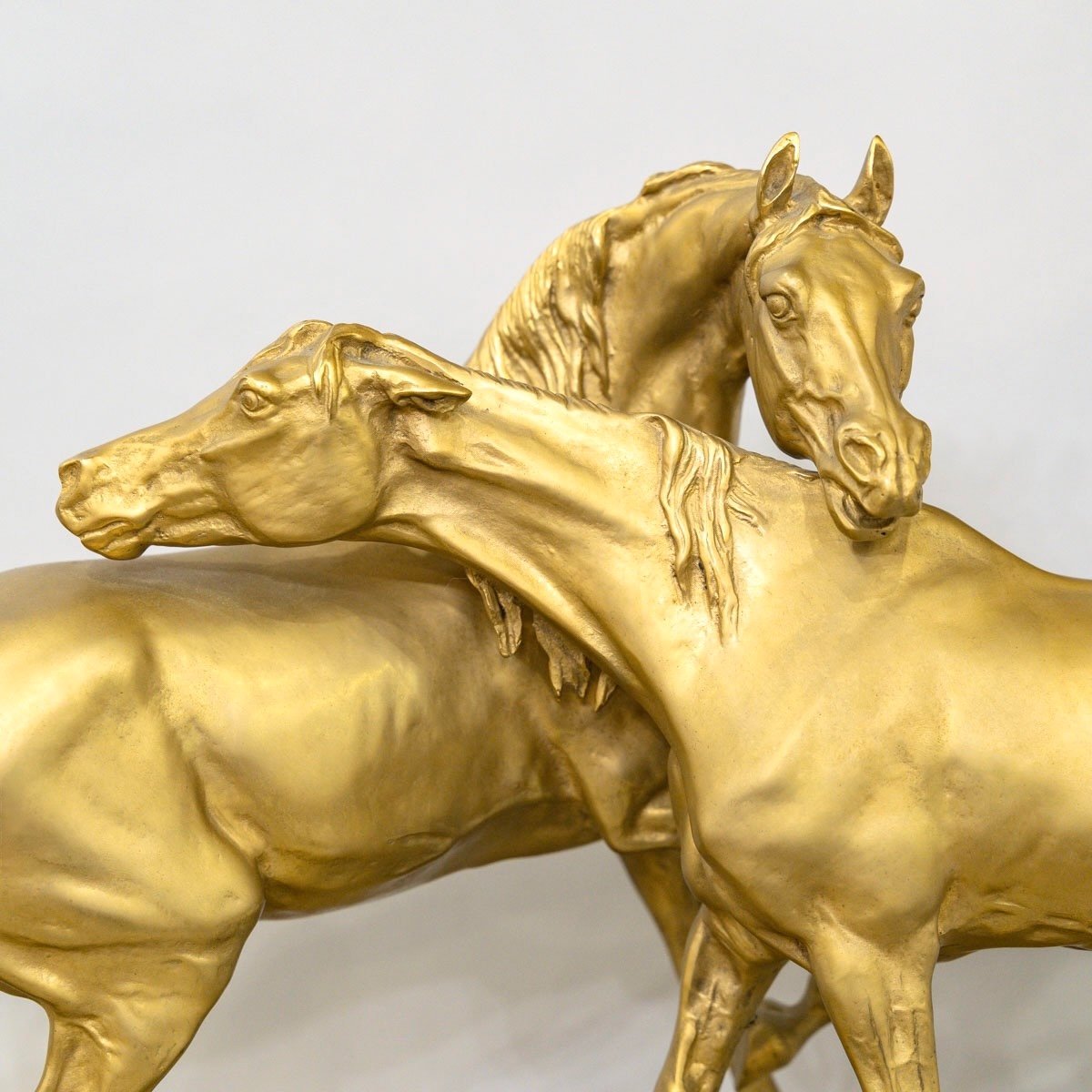 Sculpture - Group Of Arabian Horses , Pierre - Jules Mêne (1810-1879) ​​​​​​​- Bronze-photo-2