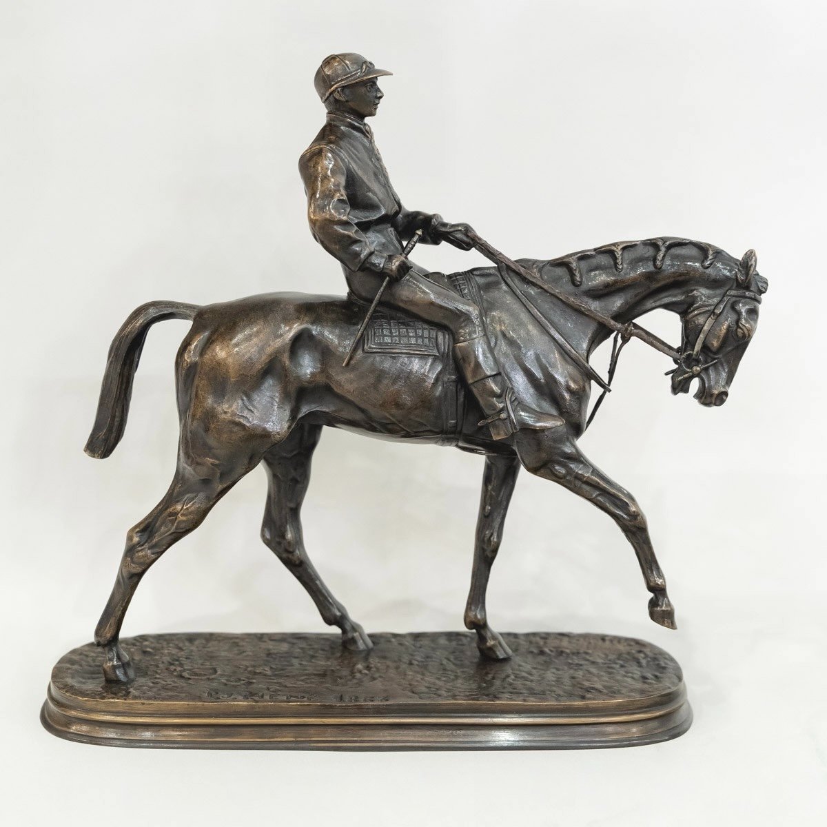 Sculpture - Jockey On Horse No. 2 , Pierre - Jules Mêne (1810-1879)-photo-2