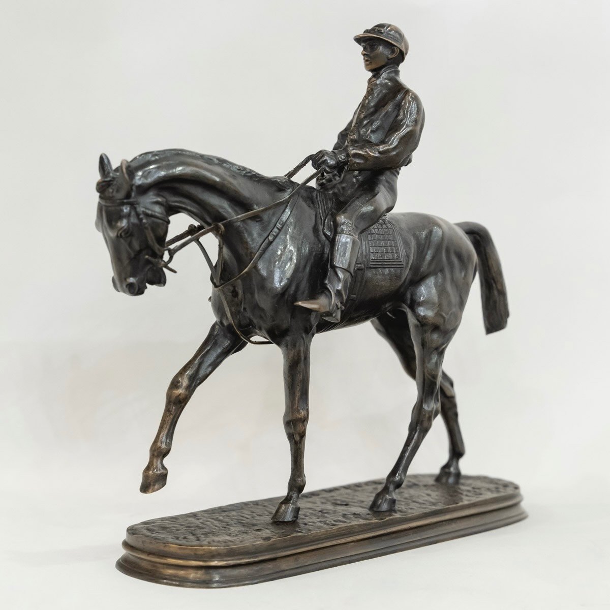 Sculpture - Jockey On Horse No. 2 , Pierre - Jules Mêne (1810-1879)-photo-1