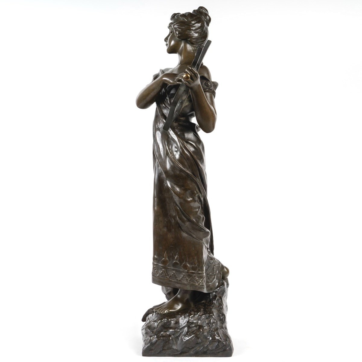 Sculpture - Sapho , Emmanuel Villanis (1858-1914) - Bronze-photo-2