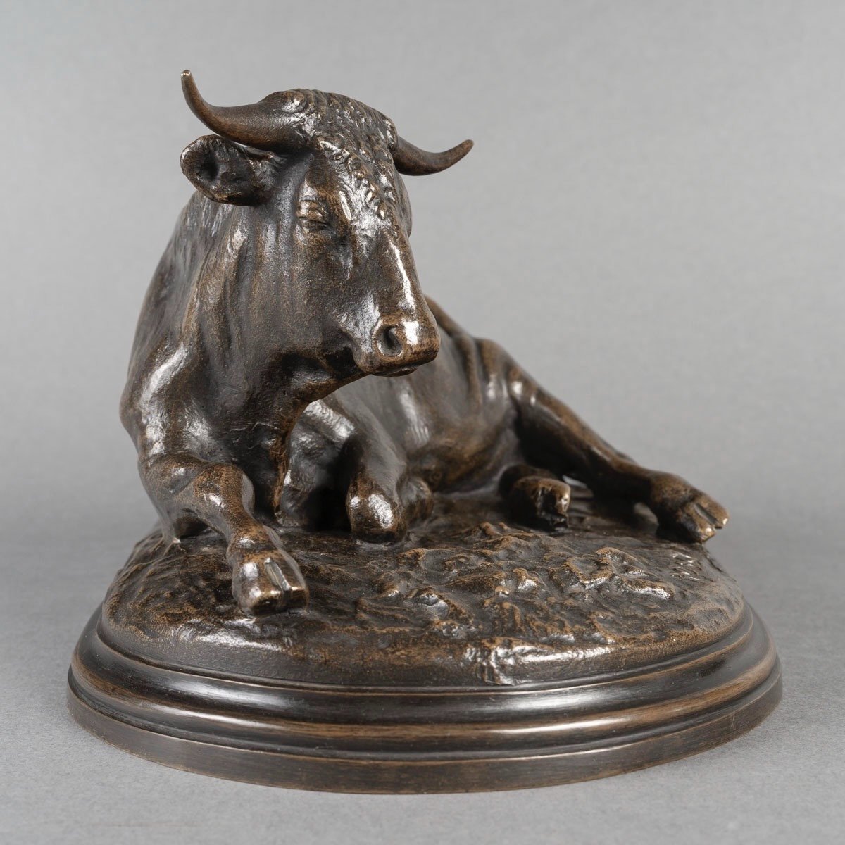 Sculpture  - Boeuf Couché , Rosa Bonheur (1822-1899) - Bronze-photo-3