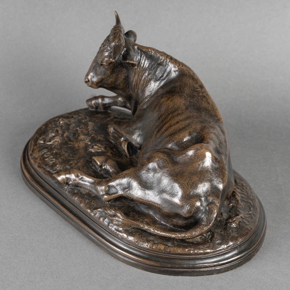 Sculpture  - Boeuf Couché , Rosa Bonheur (1822-1899) - Bronze-photo-1