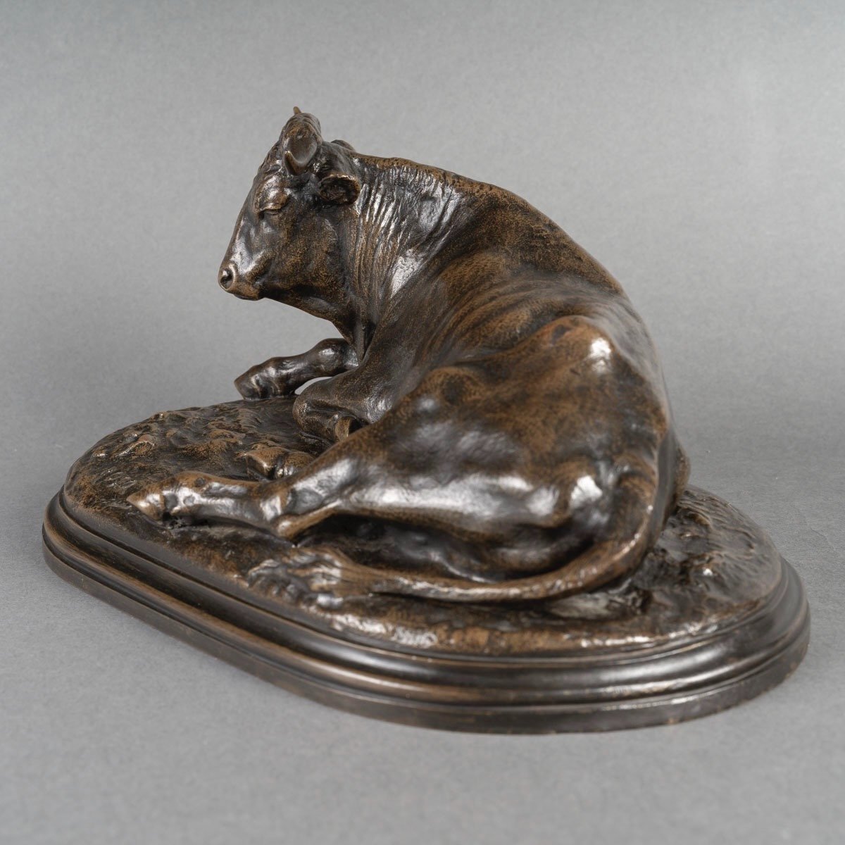 Sculpture  - Boeuf Couché , Rosa Bonheur (1822-1899) - Bronze-photo-2