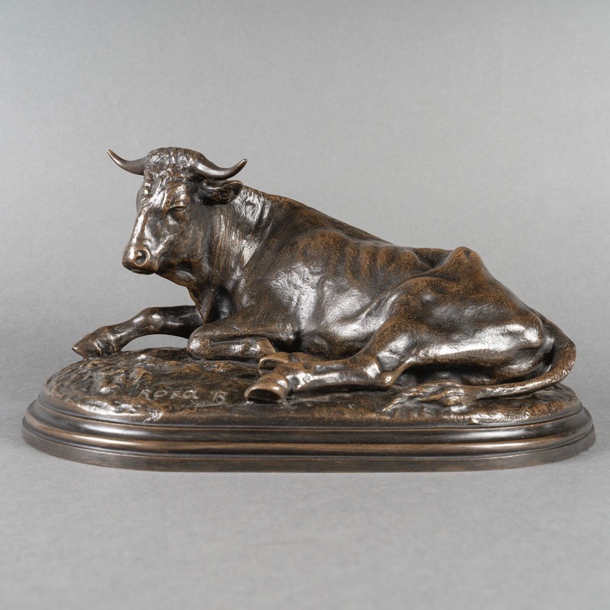 Sculpture  - Boeuf Couché , Rosa Bonheur (1822-1899) - Bronze