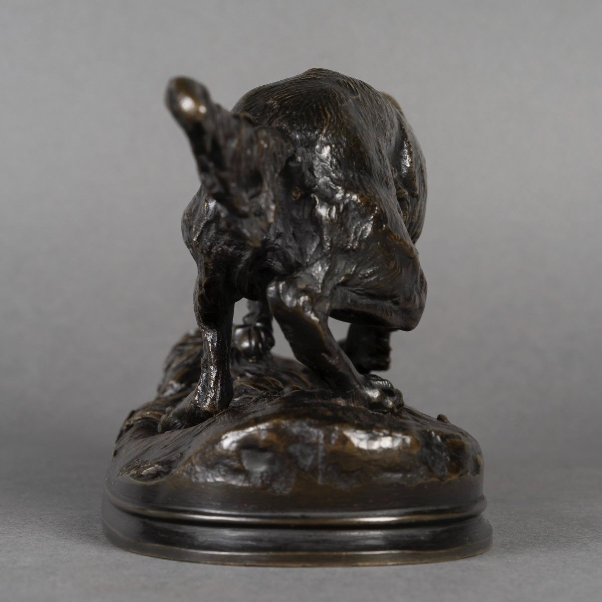 Sculpture - Chien Épagneul (Sultan) , Pierre – Jules Mêne (1810-1879) - Bronze-photo-2