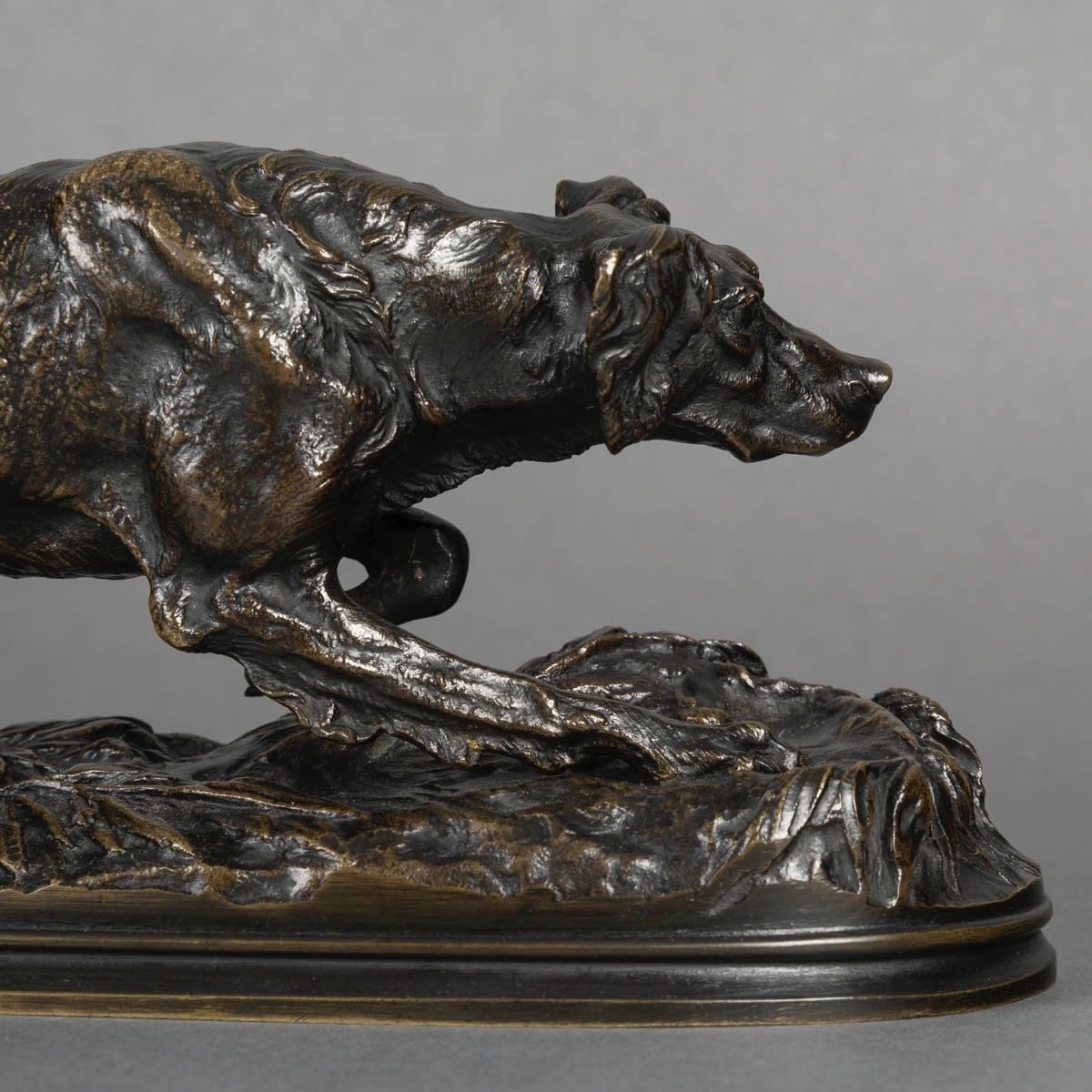 Sculpture - Chien Épagneul (Sultan) , Pierre – Jules Mêne (1810-1879) - Bronze-photo-3