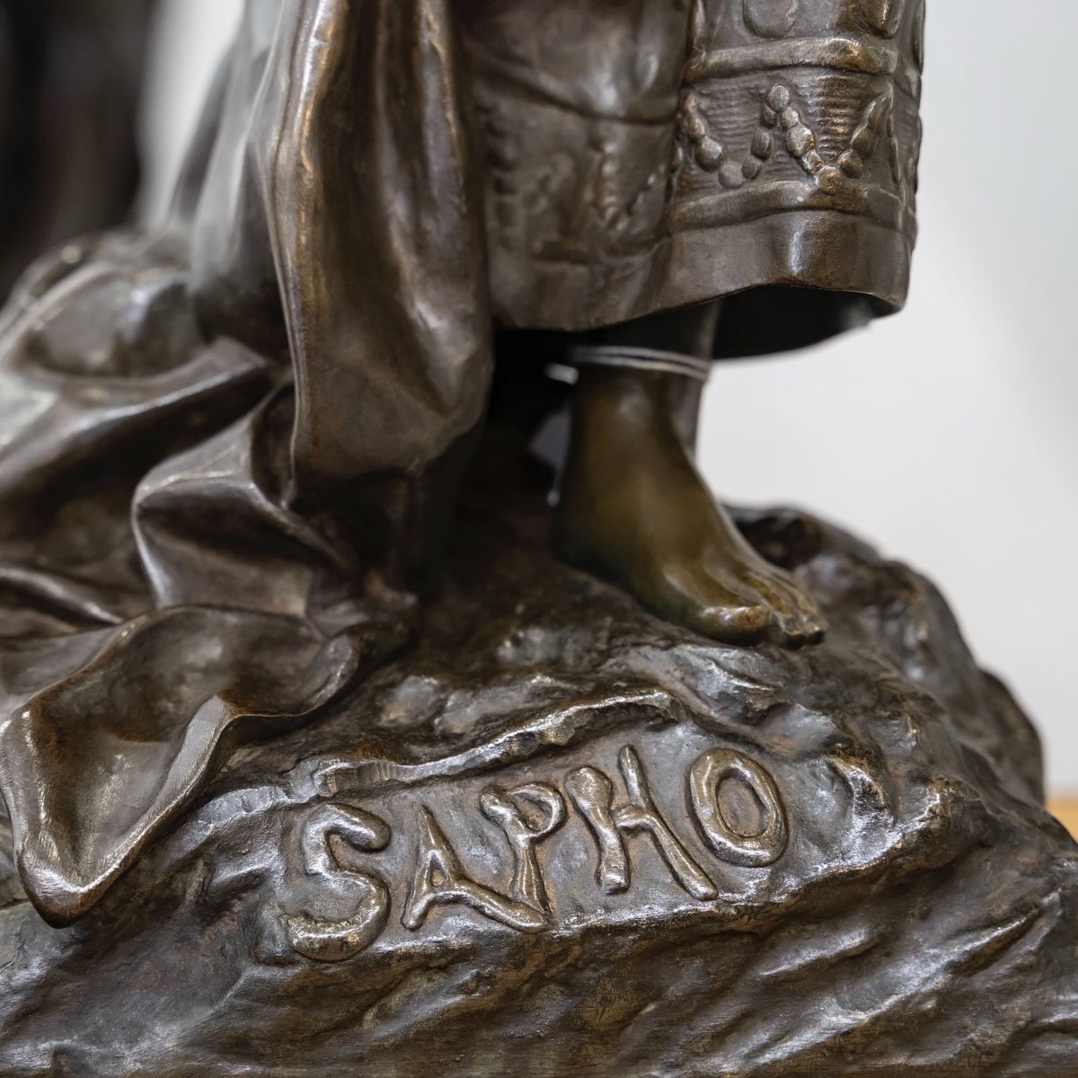 Sculpture - Sapho , Emmanuel Villanis (1858-1914) - Bronze-photo-1