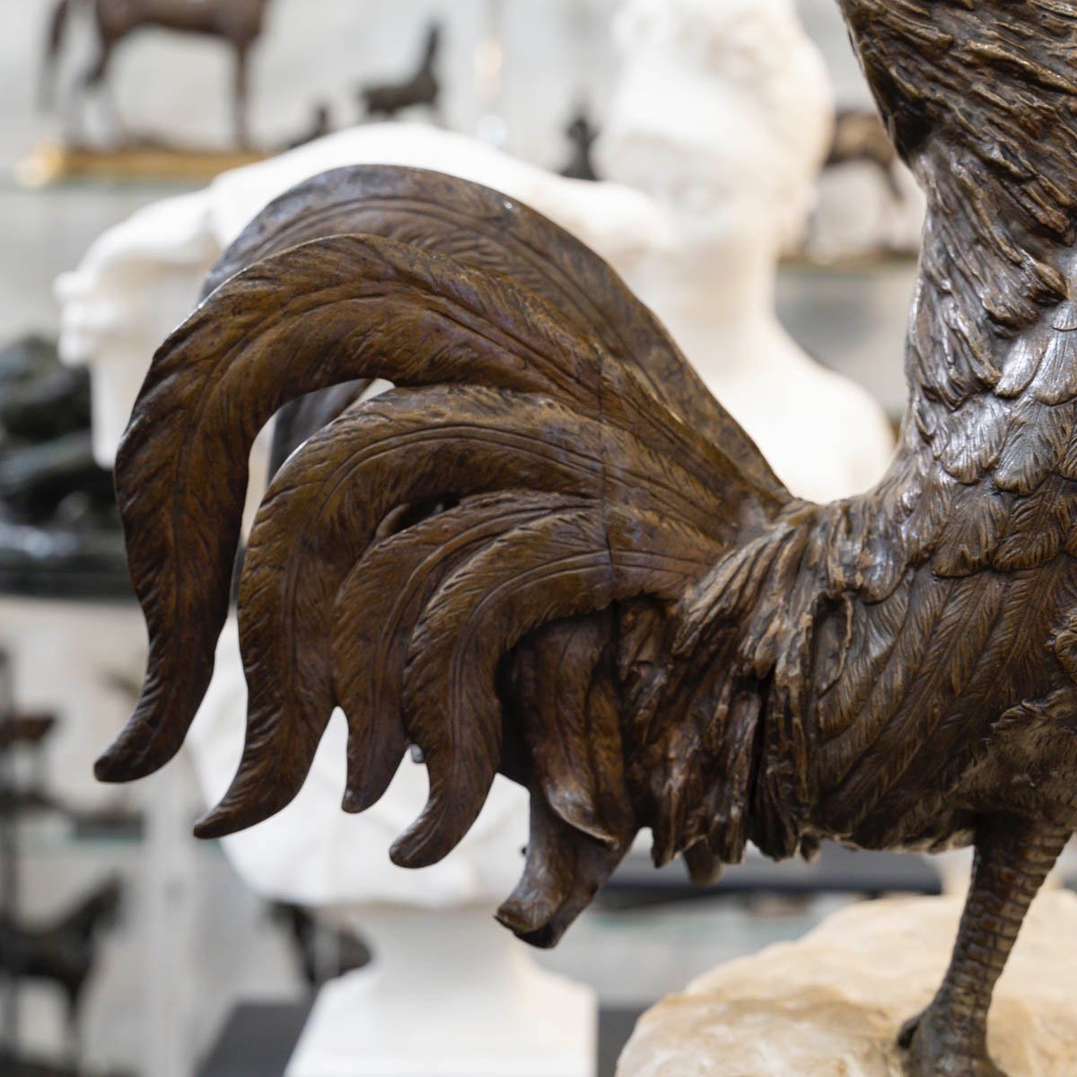 Sculpture - The Rooster , Victor Rousseau (1865-1954) - Bronze-photo-2