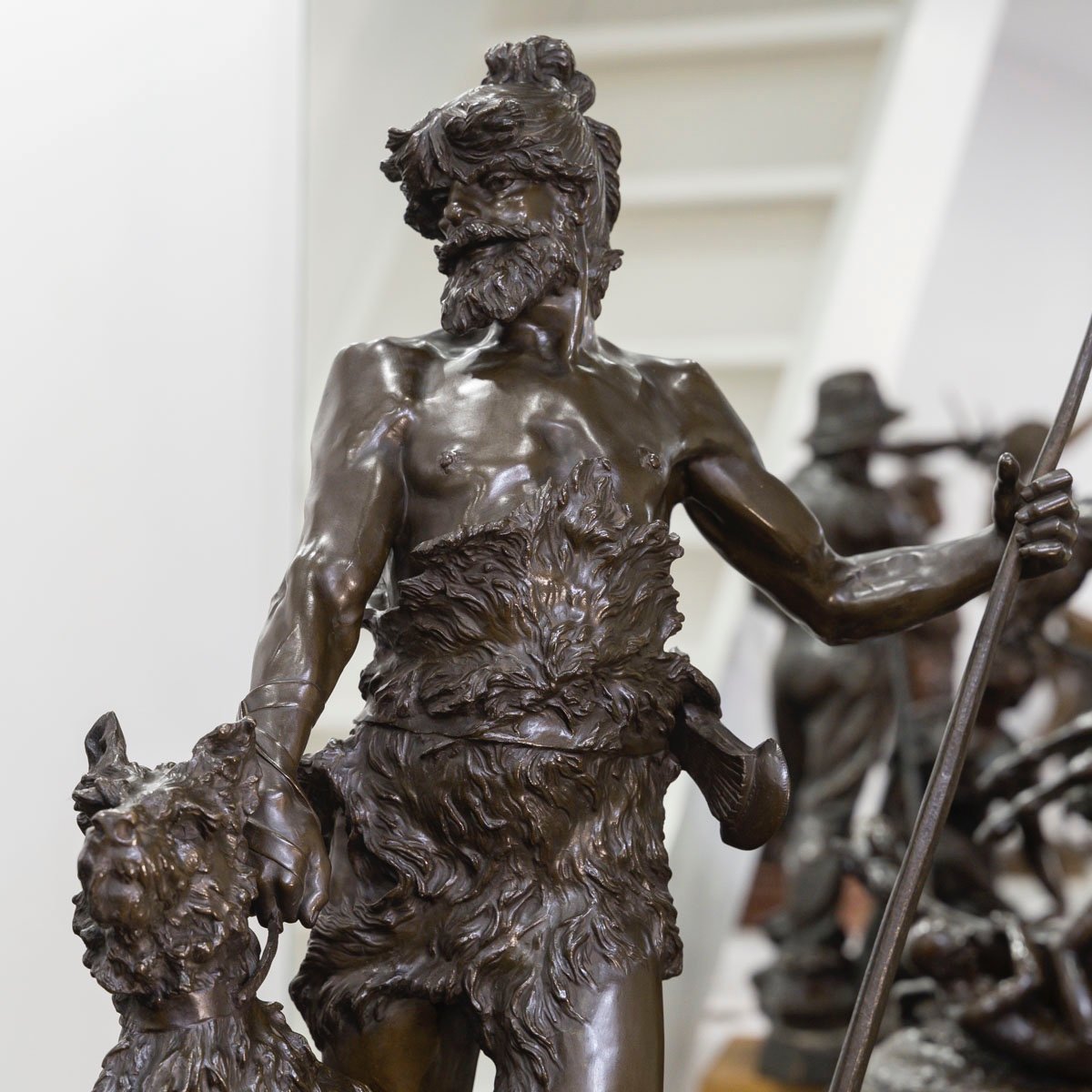 Sculpture - Le Chasseur Gaulois , Marcel Debut (1865-1933) - Bronze-photo-2