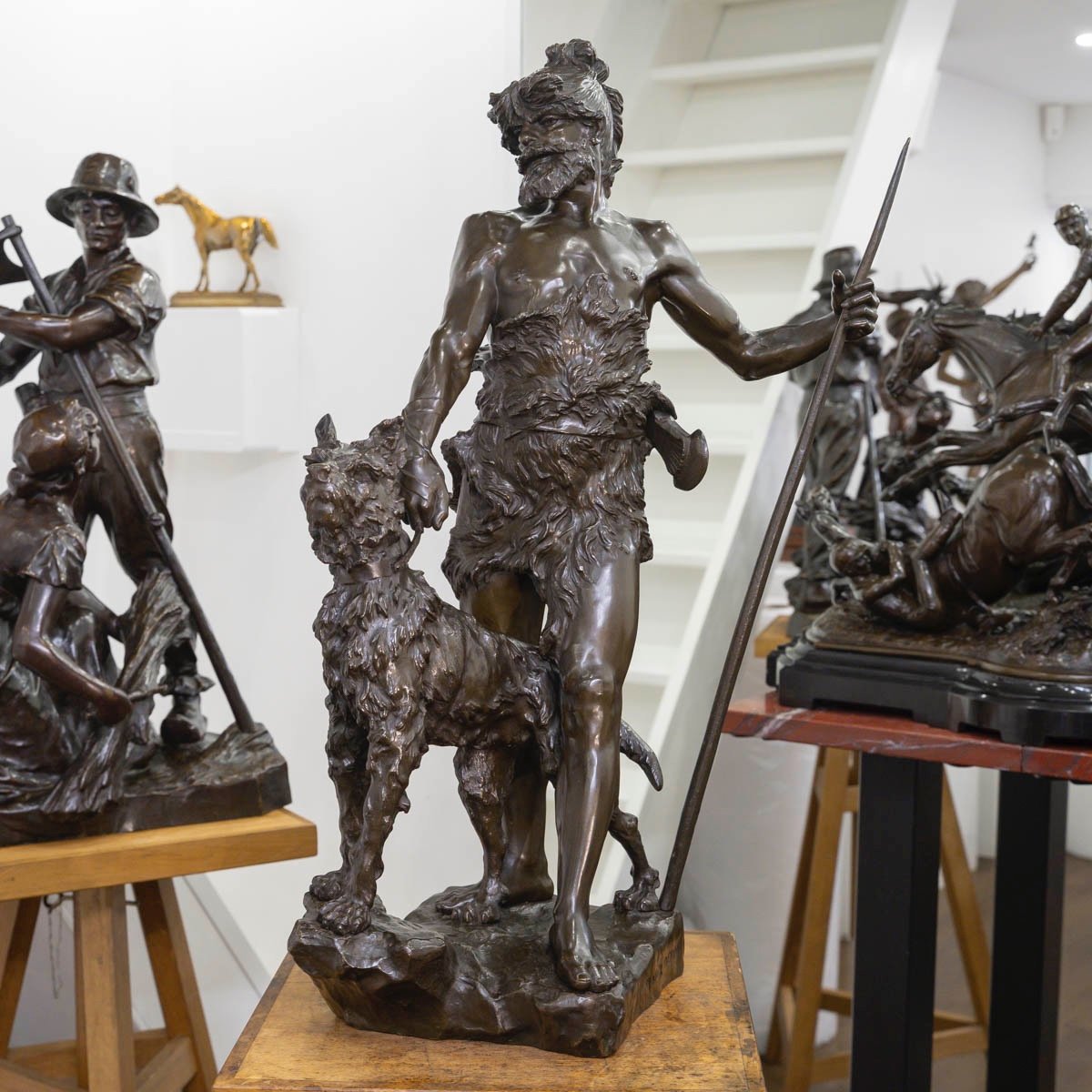 Sculpture - Le Chasseur Gaulois , Marcel Debut (1865-1933) - Bronze