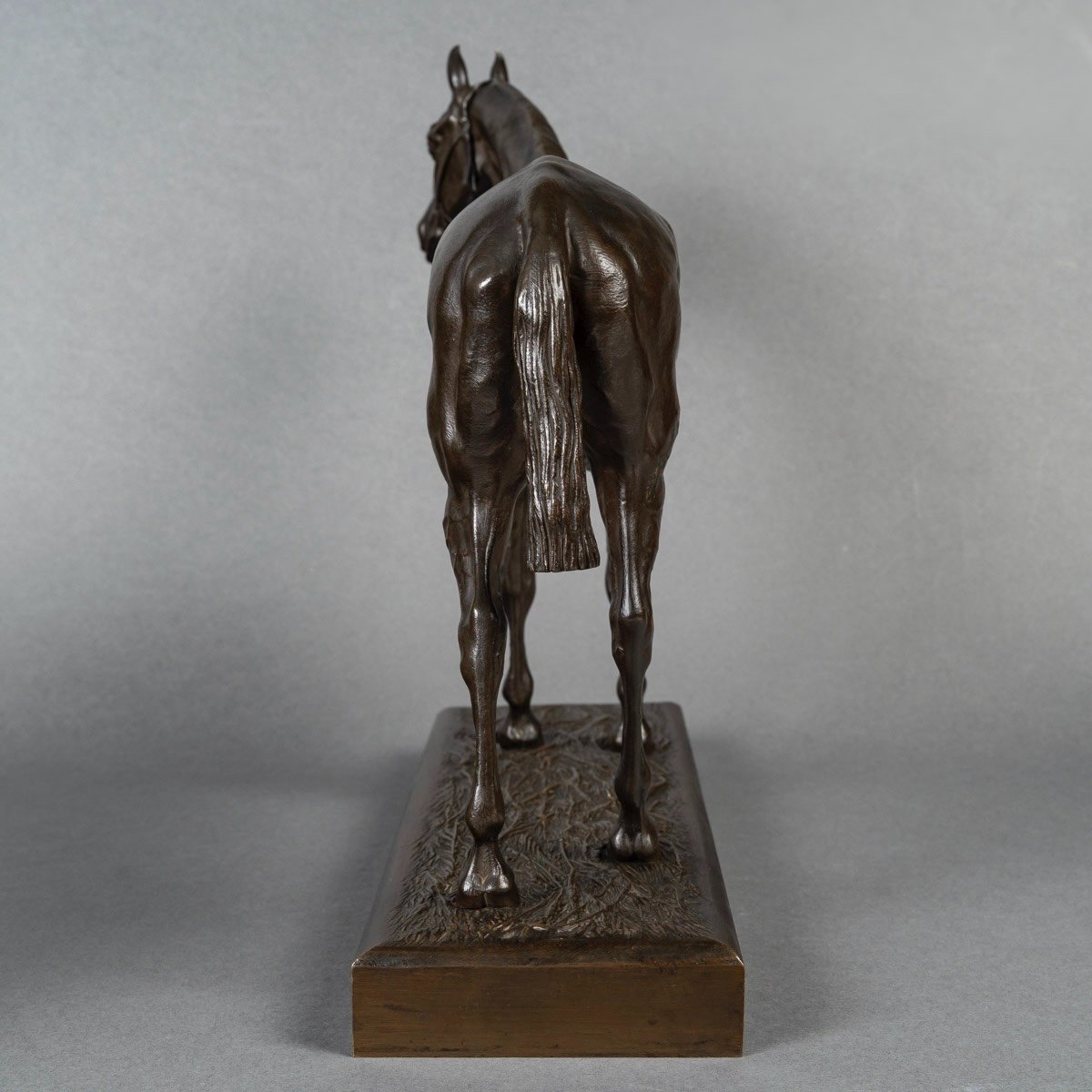 Sculpture - Cheval De Course , Henri De Vains (1851-1909) - Bronze -photo-5