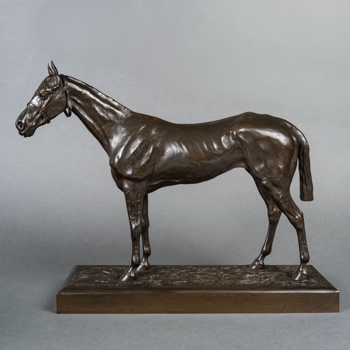 Sculpture - Racehorse , Henri De Vains (1851-1909) - Bronze 