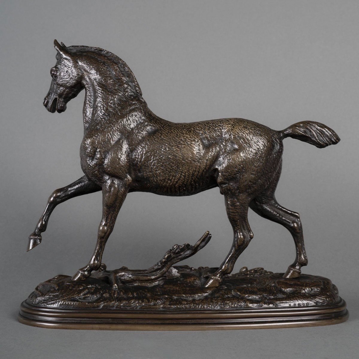 Sculpture - Stallion , Paul - Edouard Delabrierre (1829-1912) - Bronze-photo-2