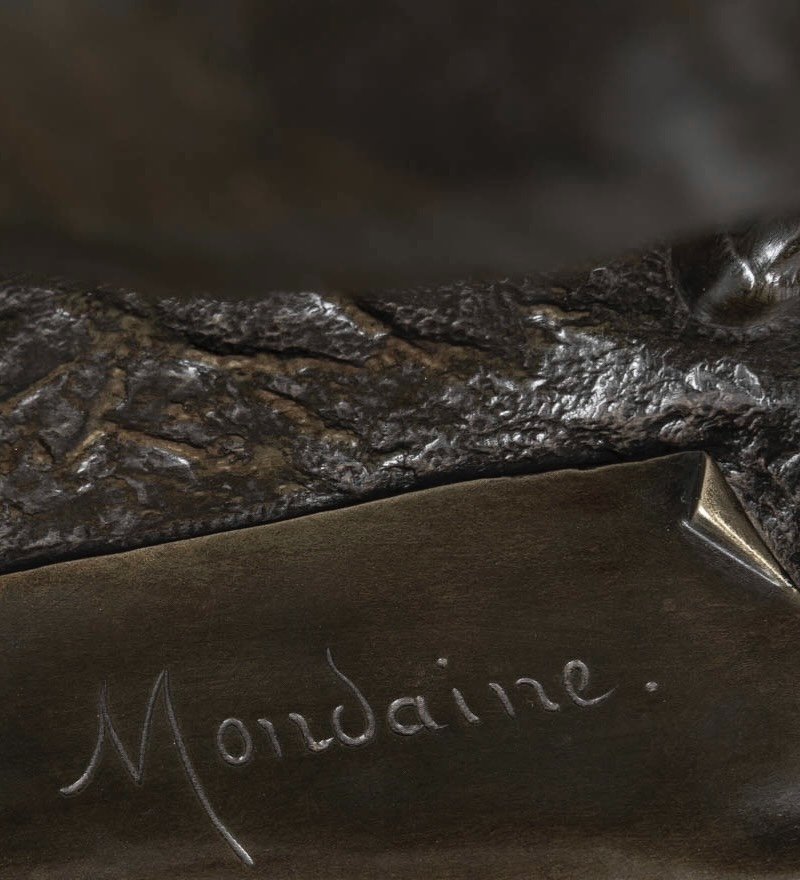 Sculpture - Mondaine , Mare By Pierre Lenordez (1815 - 1892) - Bronze-photo-3