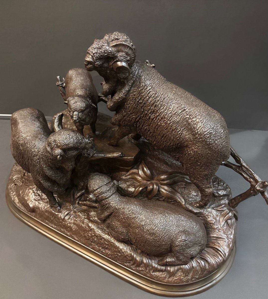 Sculpture - Merino Family , Jules Moigniez (1835 – 1894) - Bronze-photo-3