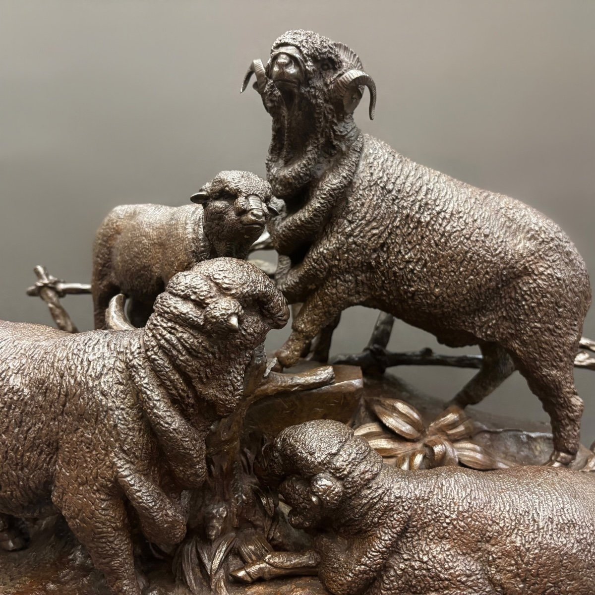 Sculpture - Merino Family , Jules Moigniez (1835 – 1894) - Bronze-photo-4