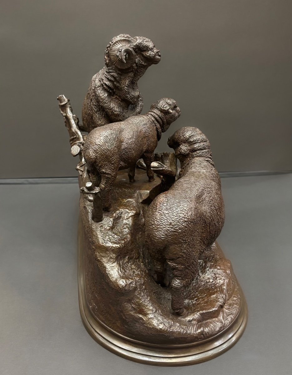 Sculpture - Merino Family , Jules Moigniez (1835 – 1894) - Bronze-photo-3