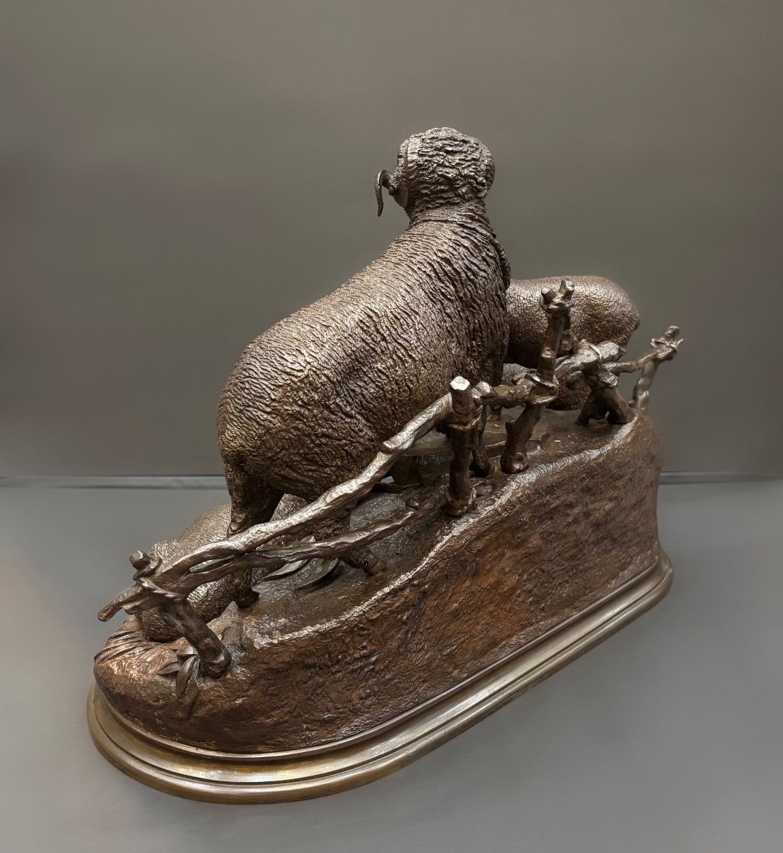 Sculpture - Merino Family , Jules Moigniez (1835 – 1894) - Bronze-photo-4