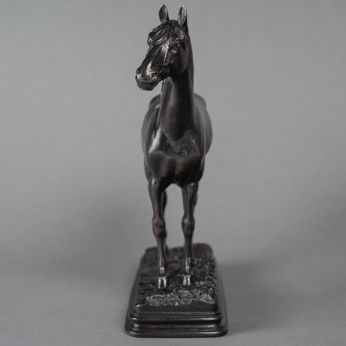 Sculpture - Le Cheval Niger , Alfred Dubucand (1828 - 1894) - Bronze -photo-4