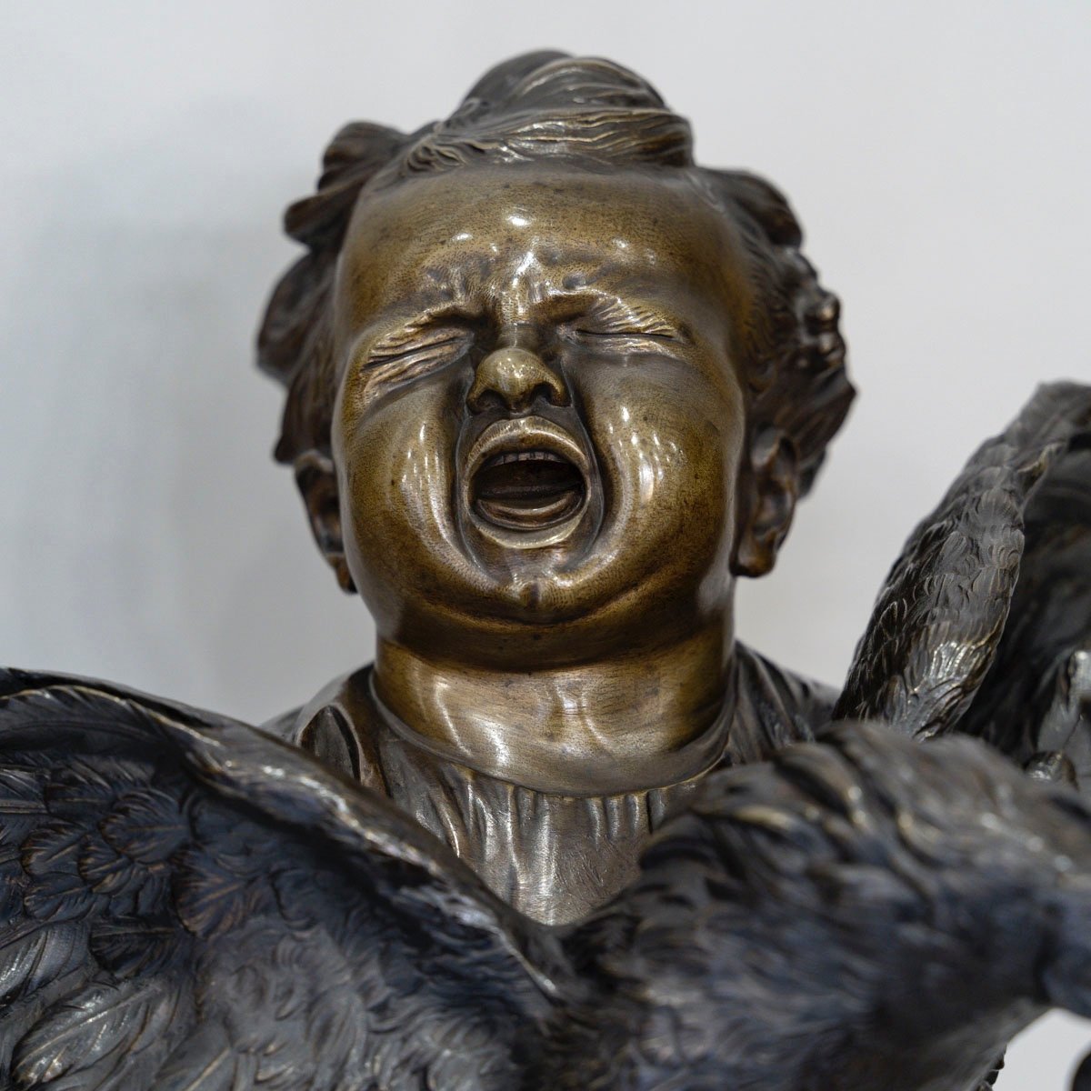 Sculpture - L ' Enfant Au Coq , Adriano CECIONI (1838-1886) - Bronze-photo-6