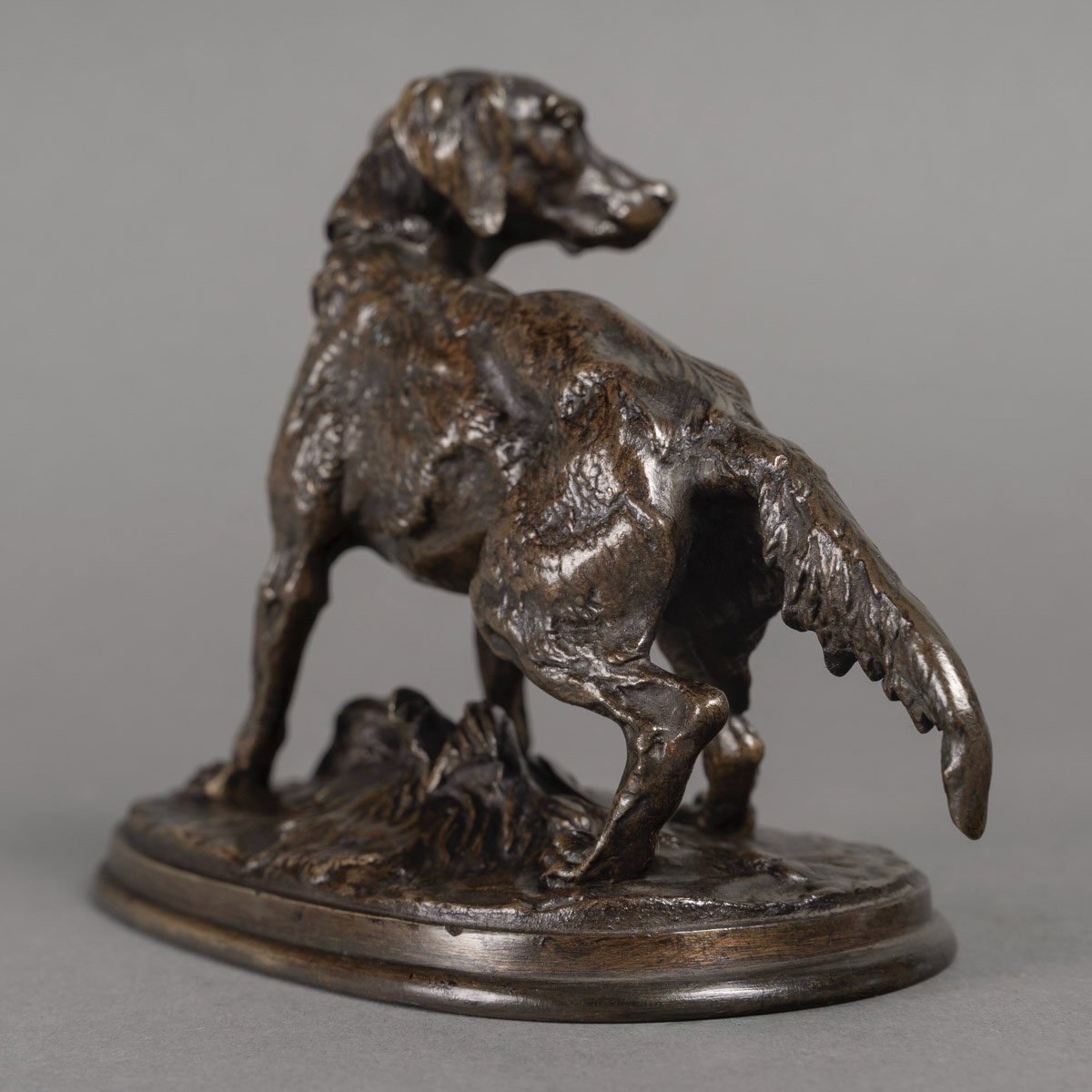 Sculpture  - Chienne Épagneul (Diane) , Pierre - Jules Mêne (1810-1879) - Bronze-photo-3