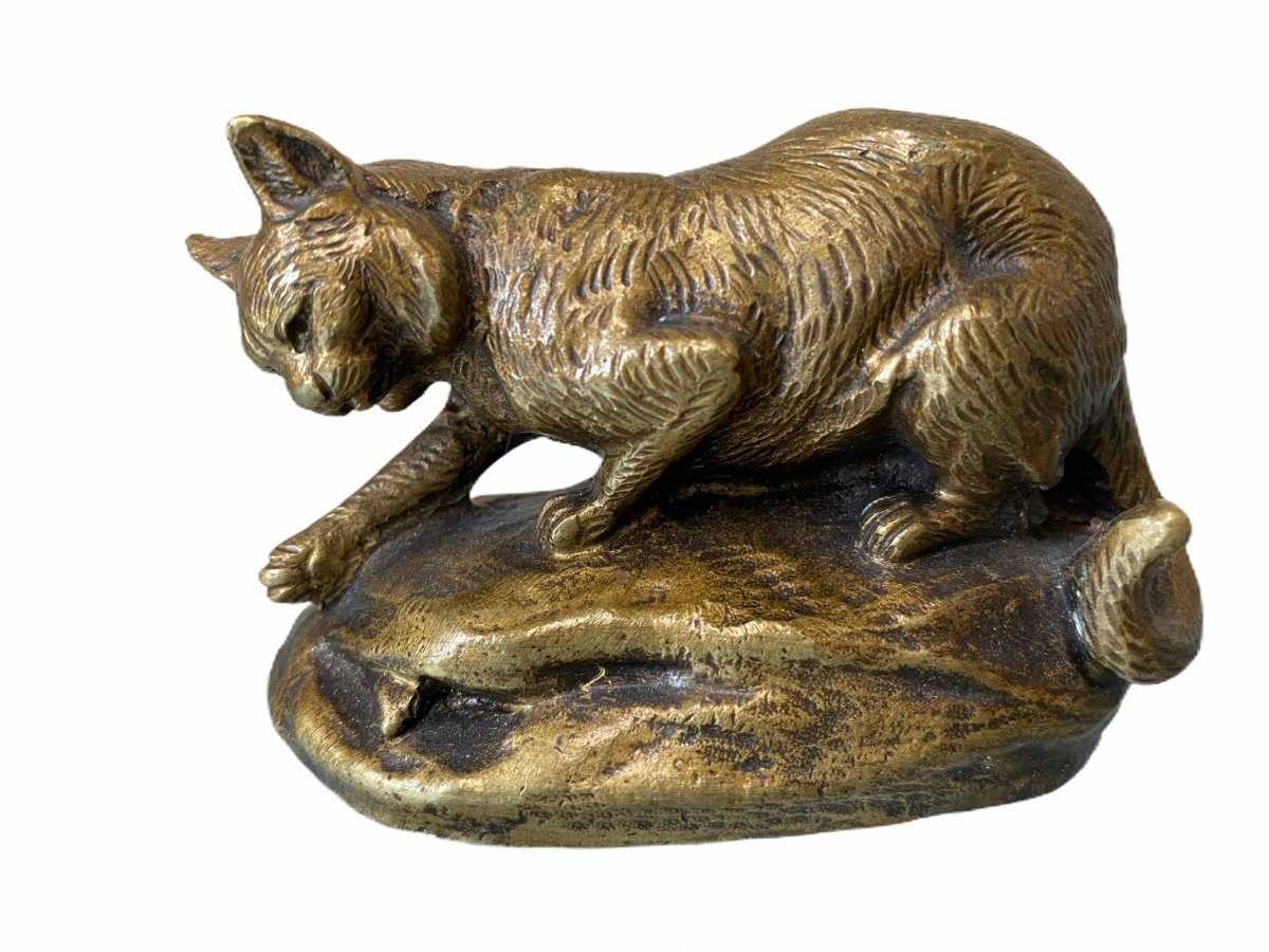 Le Chat By Clovis Masson 18 1913 Animal Bronzes