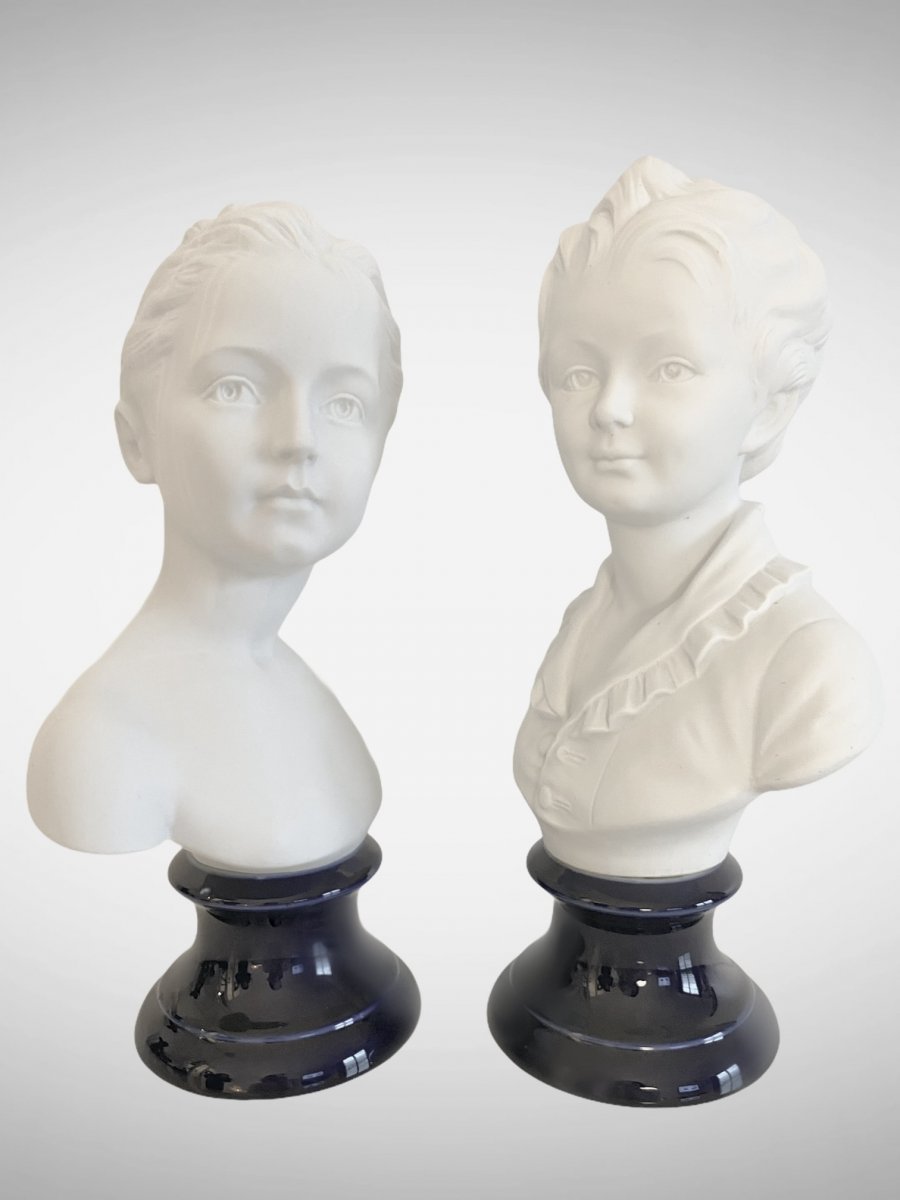 Busts Of Louise Et Alexandre Brogniart By Houdon