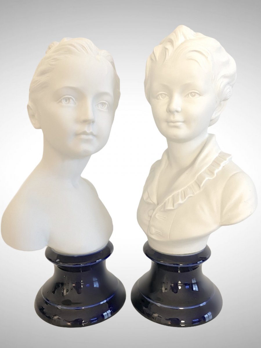 Busts Of Louise Et Alexandre Brogniart By Houdon