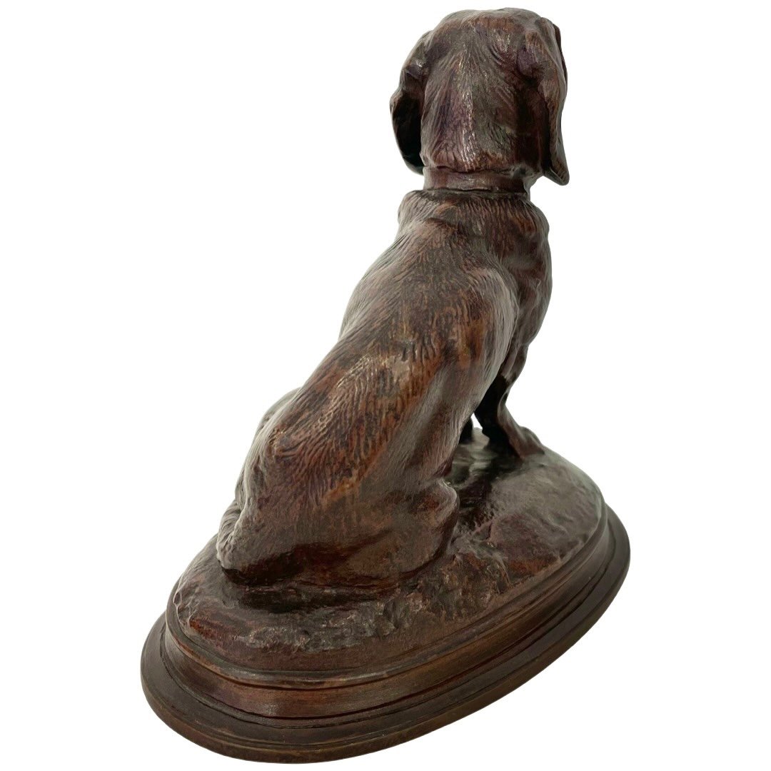 Sculpture - Chien Basset Par Emmanuel Frémiet (1824 - 1910) - Bronze XIX ème siècle-photo-2