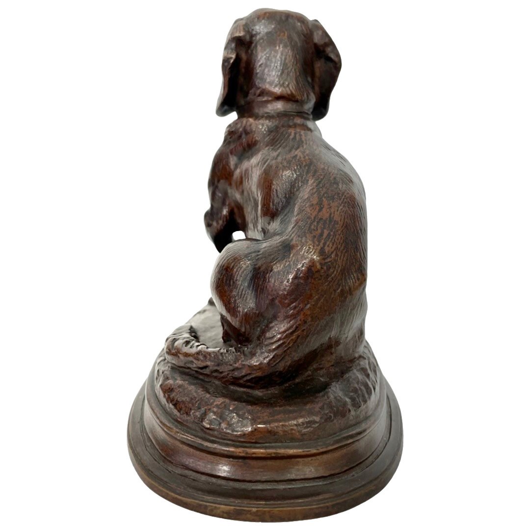 Sculpture - Chien Basset Par Emmanuel Frémiet (1824 - 1910) - Bronze XIX ème siècle-photo-3