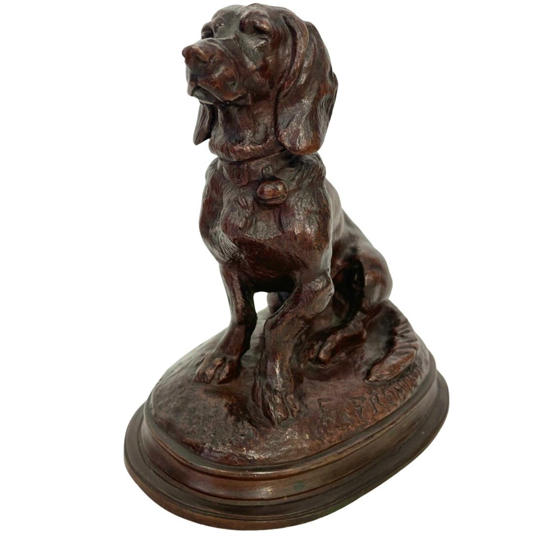 Sculpture - Chien Basset Par Emmanuel Frémiet (1824 - 1910) - Bronze XIX ème siècle-photo-4