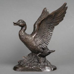 Sculpture - The Flight Of The Duck , Irénée Félix René Rochard (1906-1984)