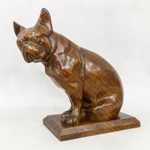 Sculpture - Le Bouledogue , Louis Henri Nicot (1878-1944) - Bois