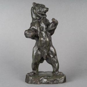 Sculpture - Ours Debout N°2 , Antoine - Louis Barye (1795-1875) - Bronze