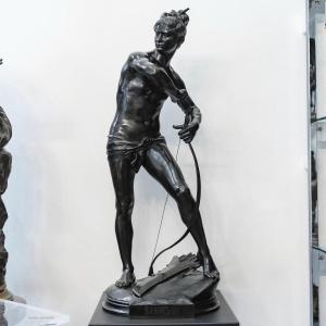 Sculpture - Sarpedon Bending His Bow , Henri Peinte (1845-1912) - Bronze