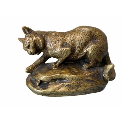 Le Chat By Clovis Masson 18 1913 Animal Bronzes