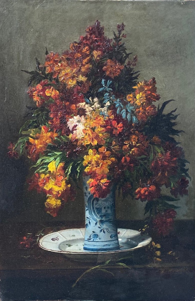 Eugène Claude (1841-1923). Bouquet Of Flowers