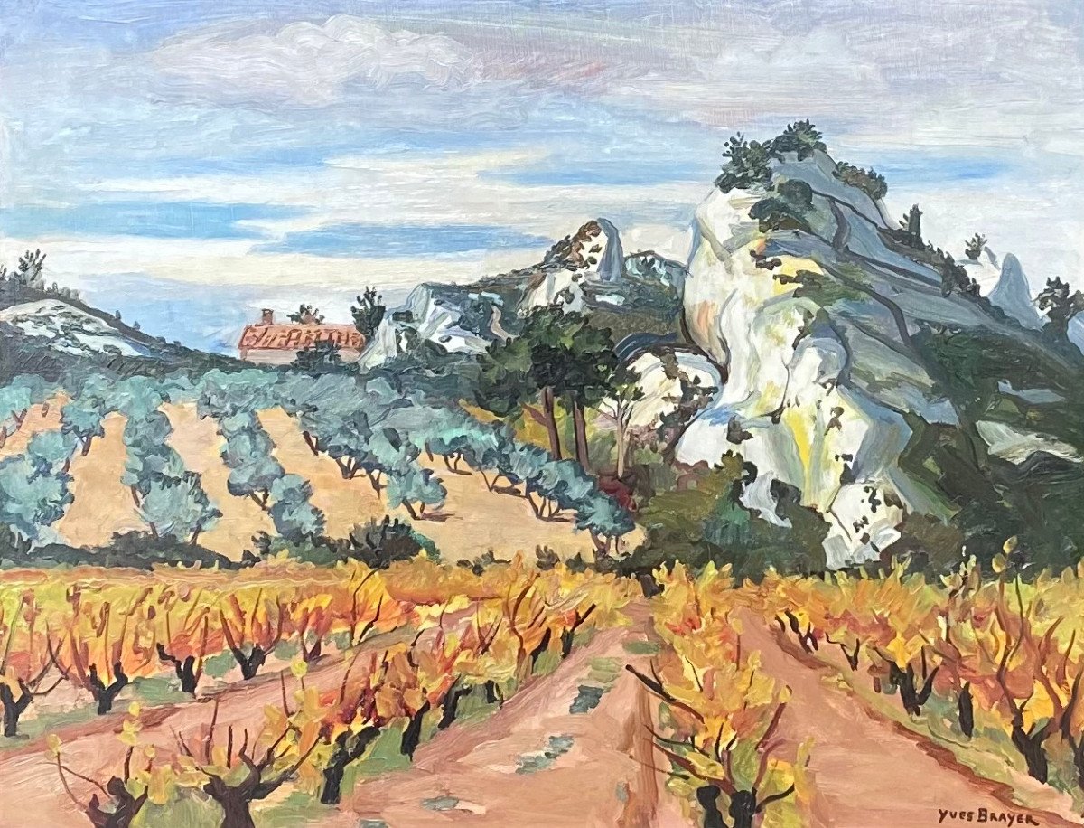 Yves Brayer (1907-1990). Vineyard In The Alpilles