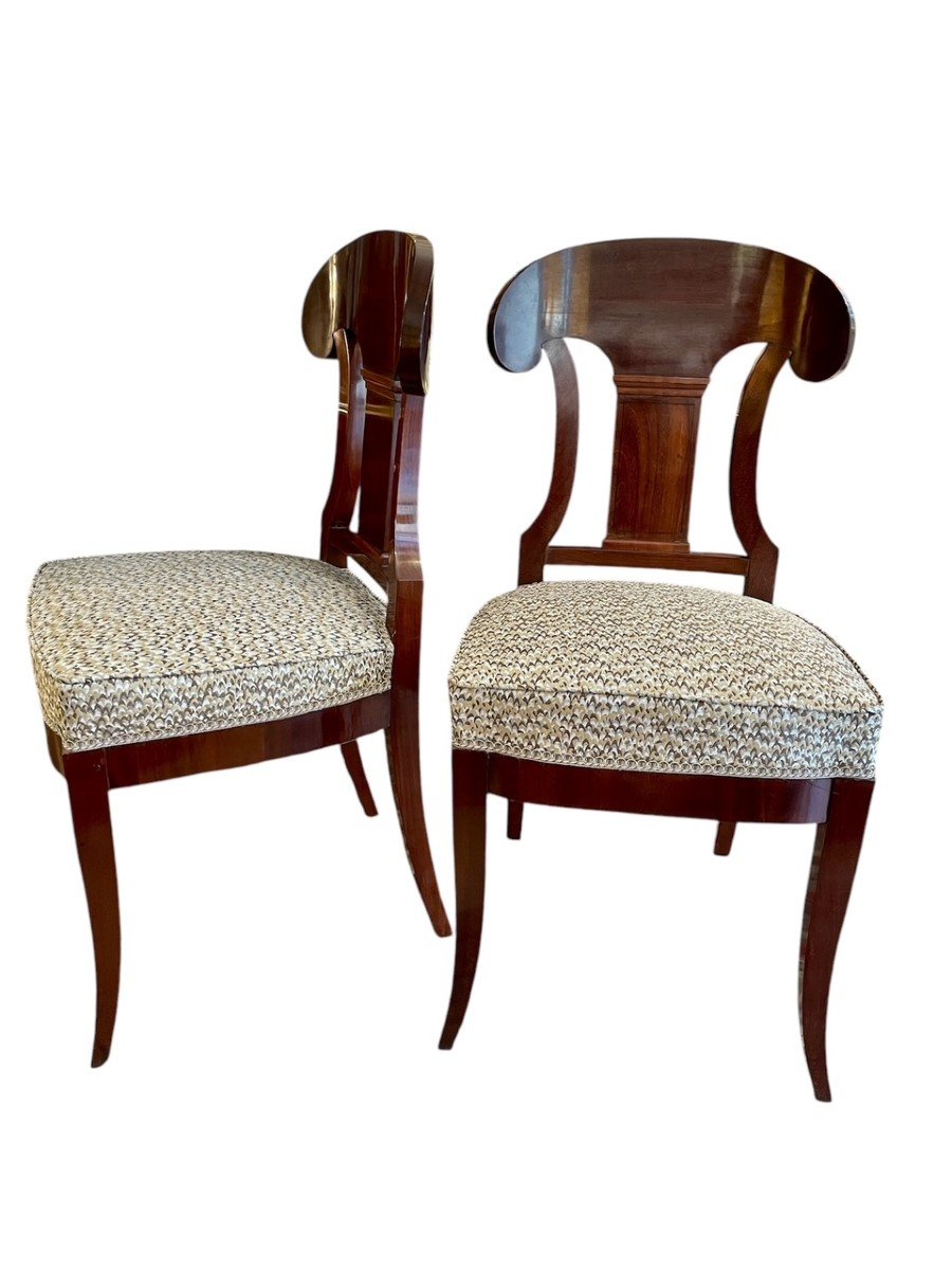 Pair Of Empire Mahogany Chairs