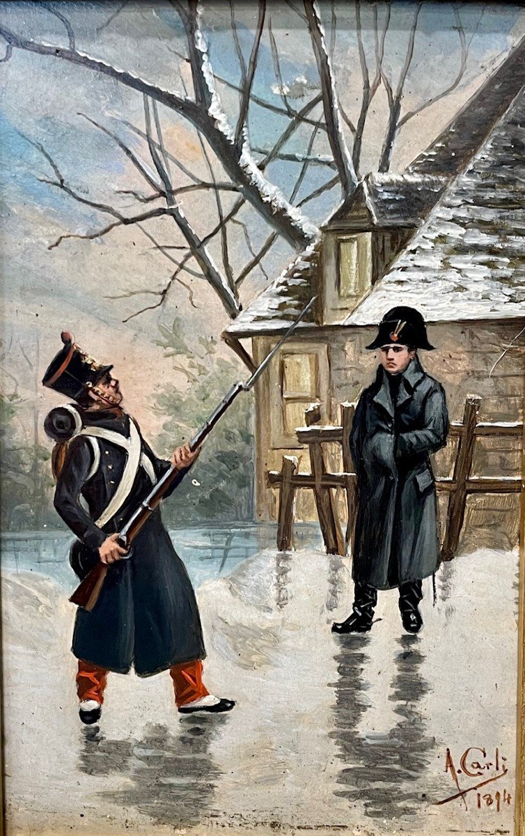 Napoléon Et Grognard Sous La Neige-photo-2