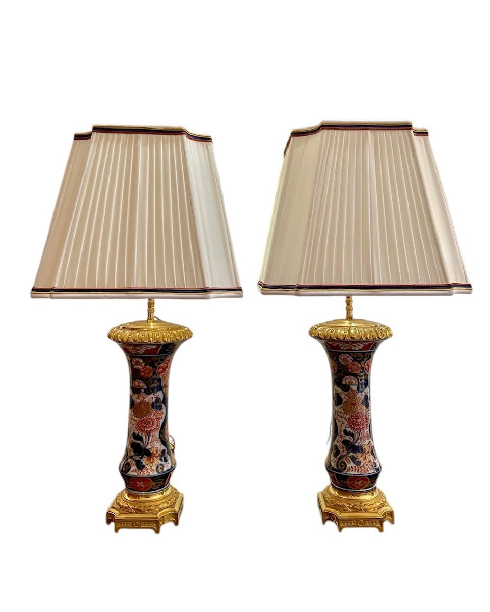 Pair Of 19th Century Imari Lamps