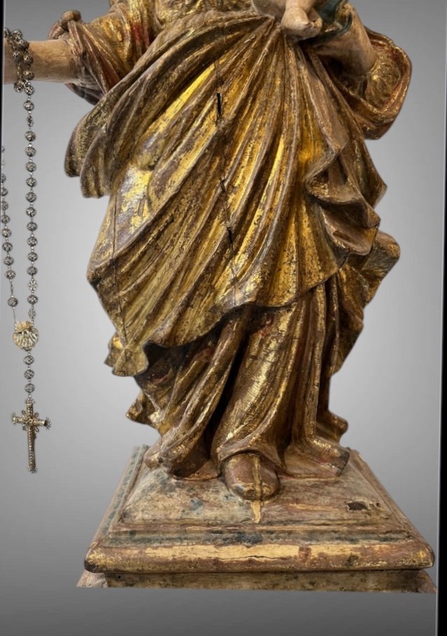 Vierge Du Rosaire ,espagne 18 Em -photo-2