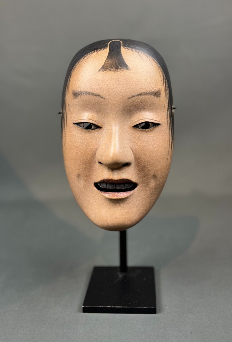 Noh Mask "kasshiki" Signed Koichi Takatsu Japan -photo-1